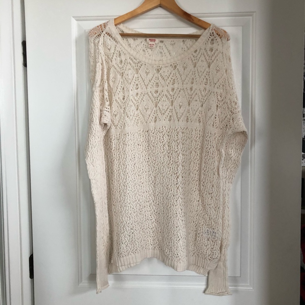 Cream knit coverup